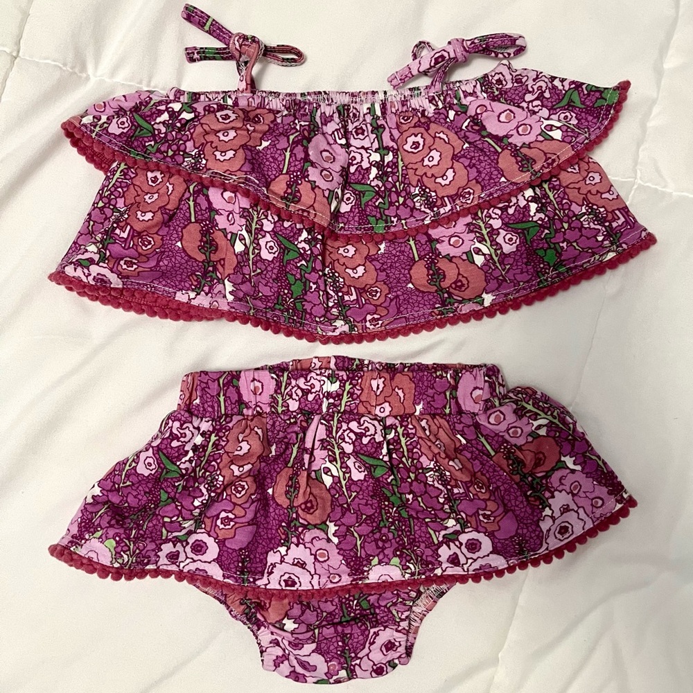 Kate Quinn Orchid Hollyhocks Sunsuit